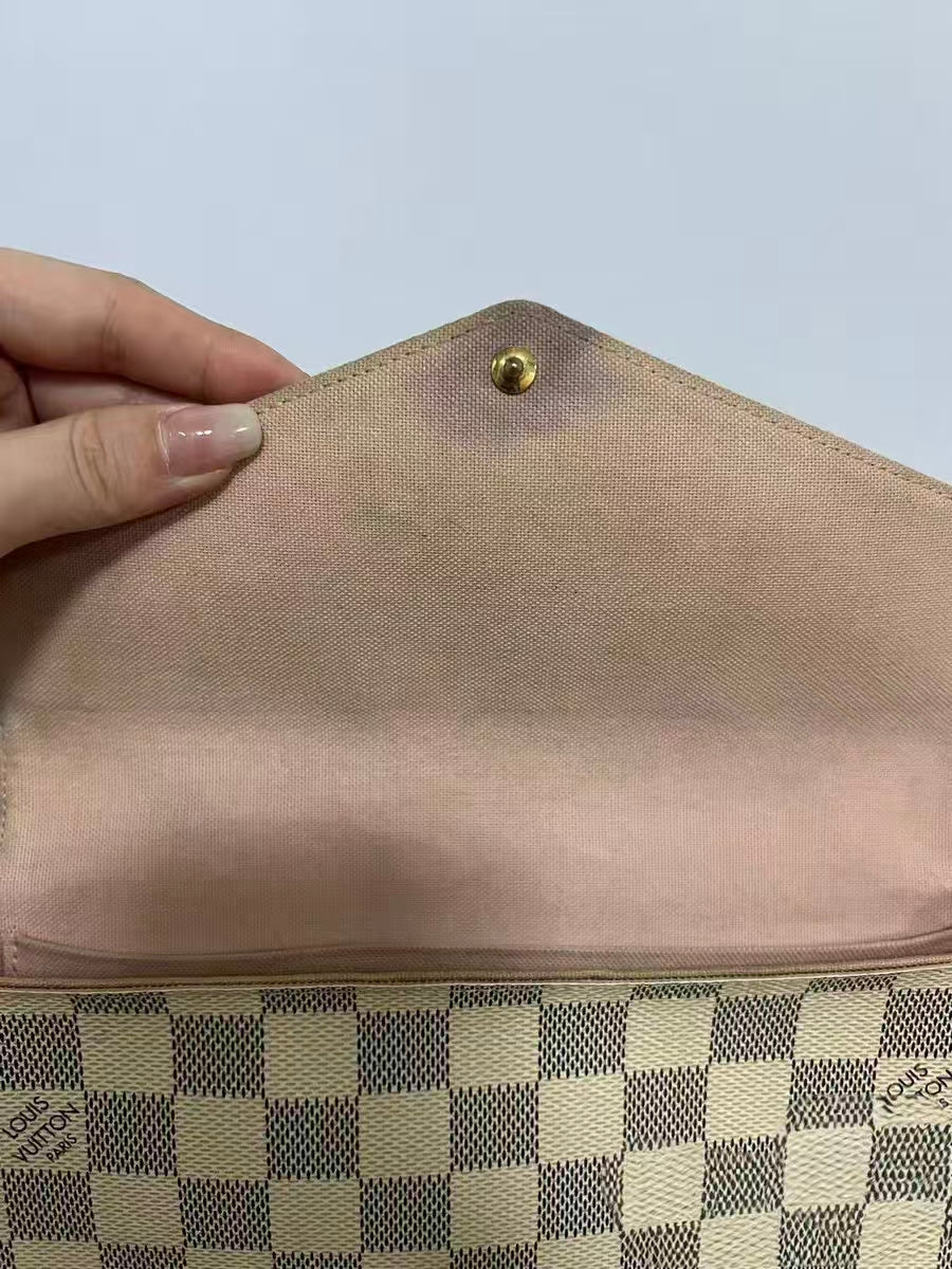 Louis Vuitton Pochette Felicie Damier Azur Canvas Crossbody Bag