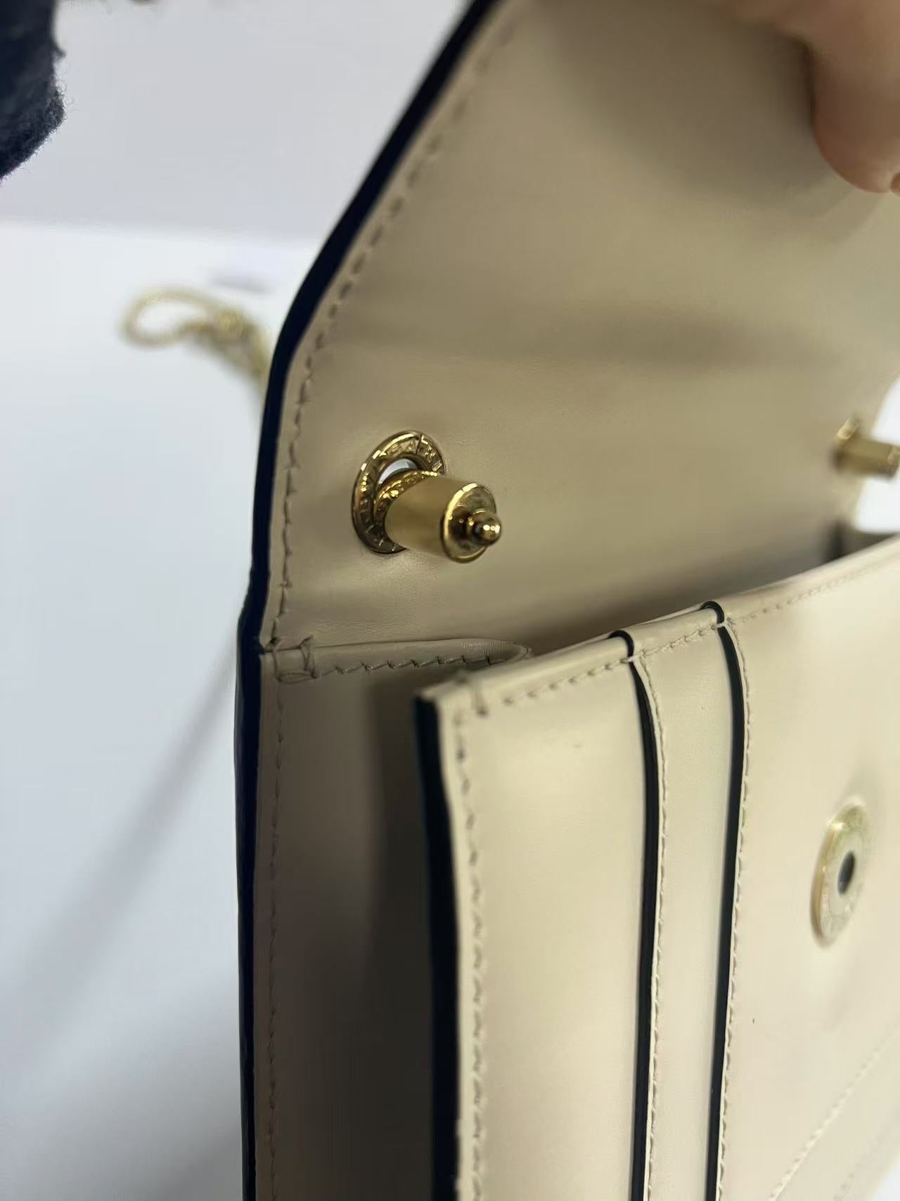 Bvlgari Serpenti Forever Ivory Leather Shoulder Bag