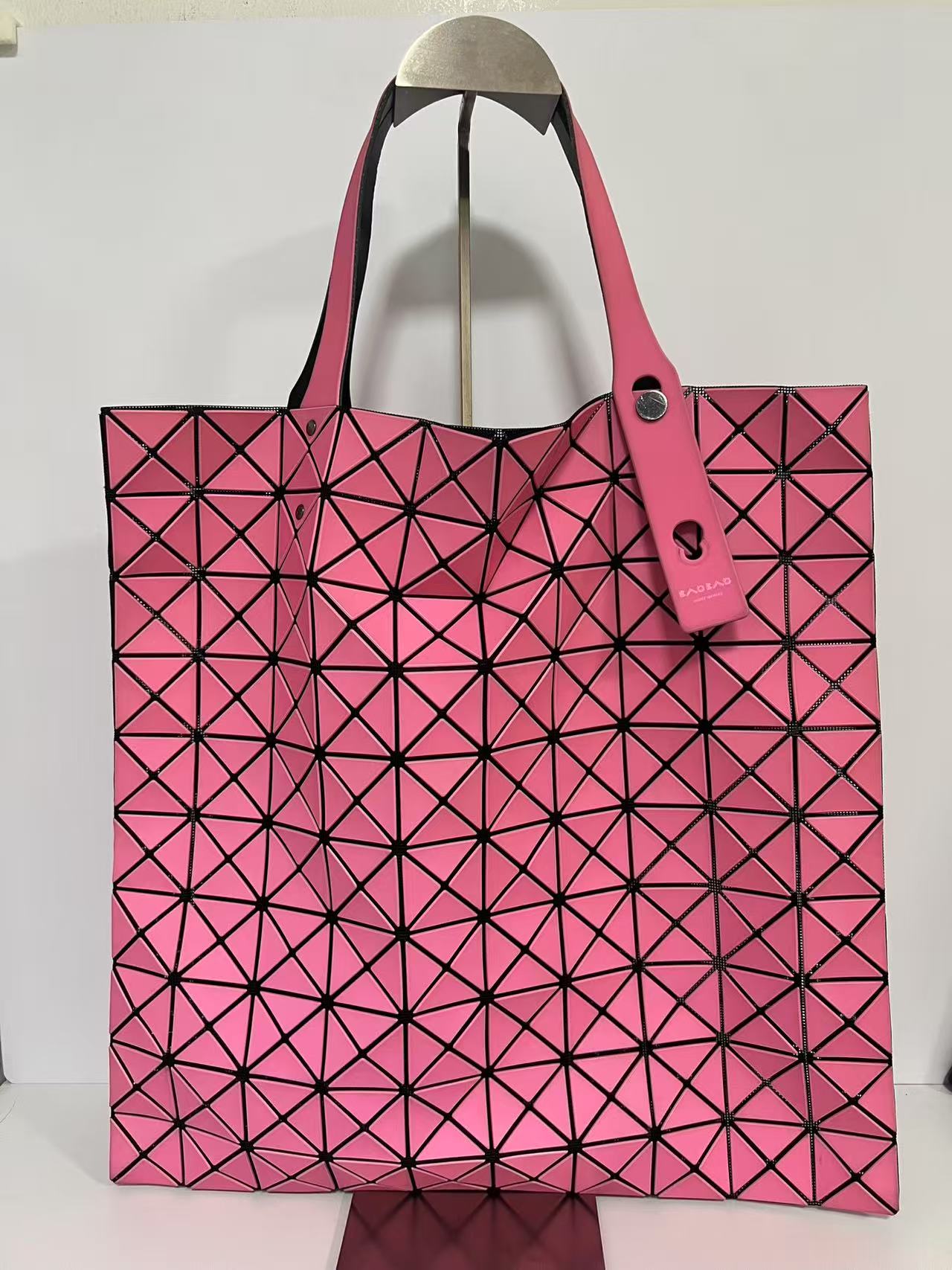 Bao Bao Issey Miyake Pink Prism Matte Tote Bag