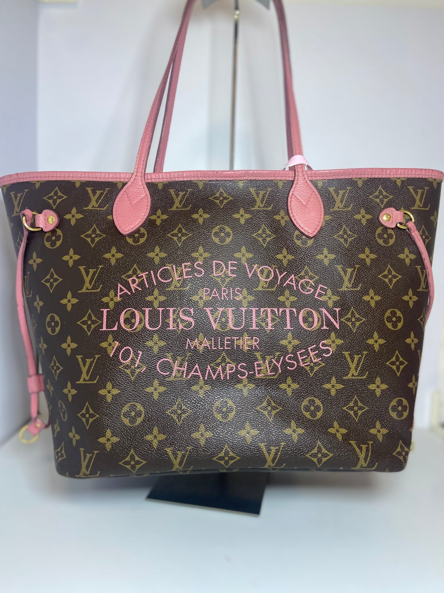 Louis Vuitton Neverfull MM Monogram Canvas I Love Paris Tote Bag