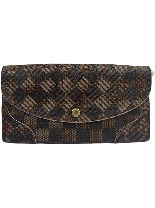 Louis Vuitton Caissa Damier Ebene Rose Ballerine Leather Wallet