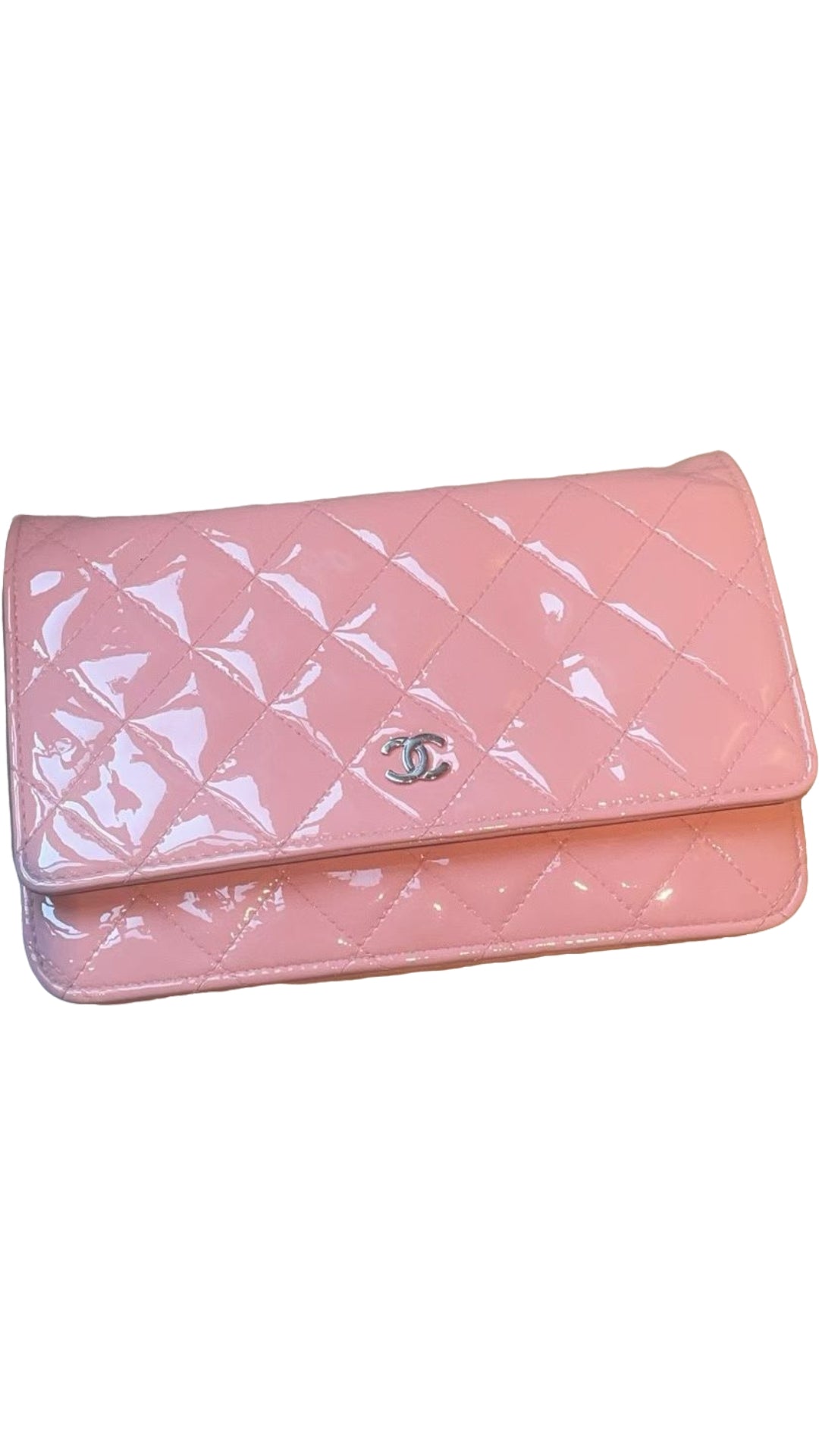 Chanel Classic Quilted Patent Leather Wallet on Chain (WOC)