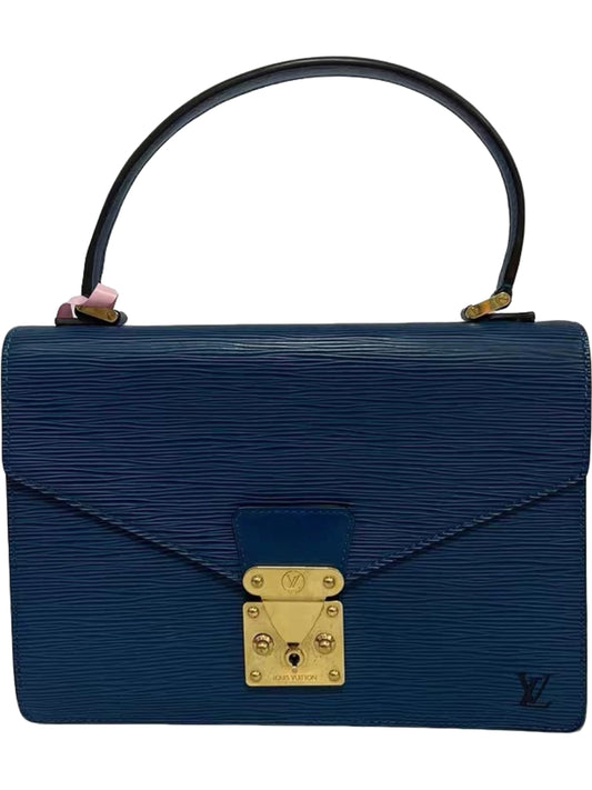 Louis Vuitton Concorde Blue Epi Leather Top Handle Bag