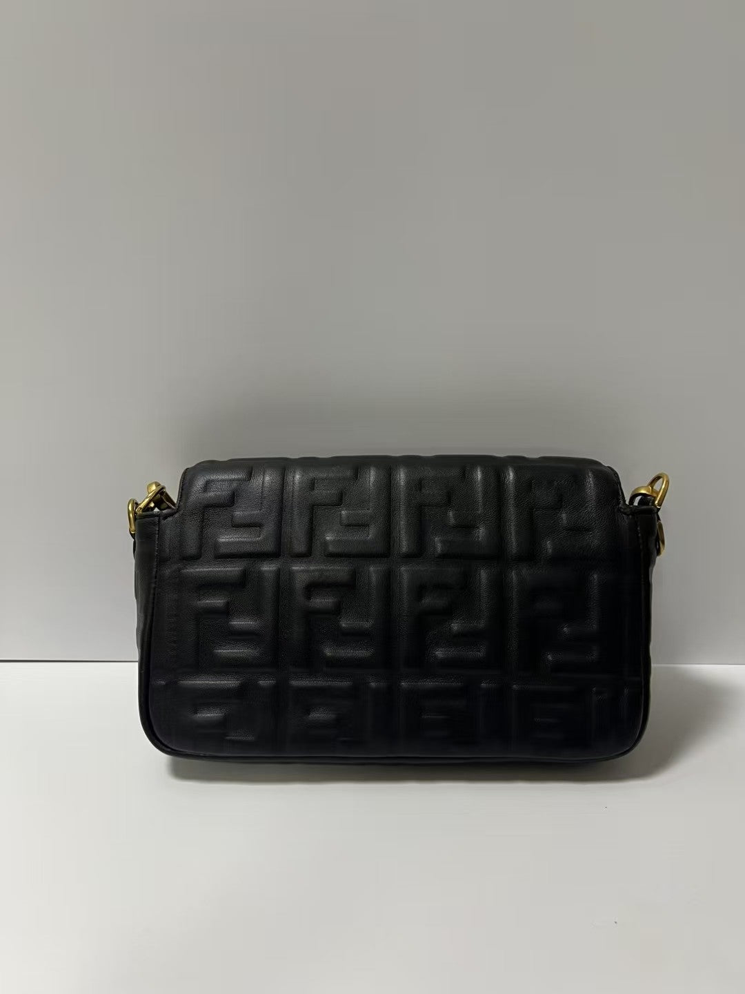 Fendi Baguette Black Nappa Leather Shoulder Bag