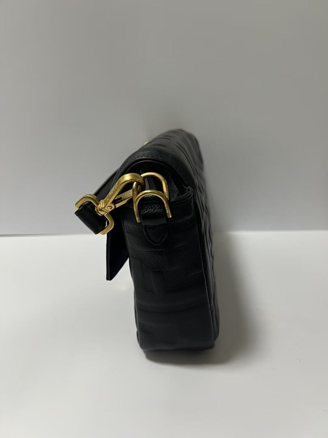 Fendi Baguette Black Nappa Leather Shoulder Bag