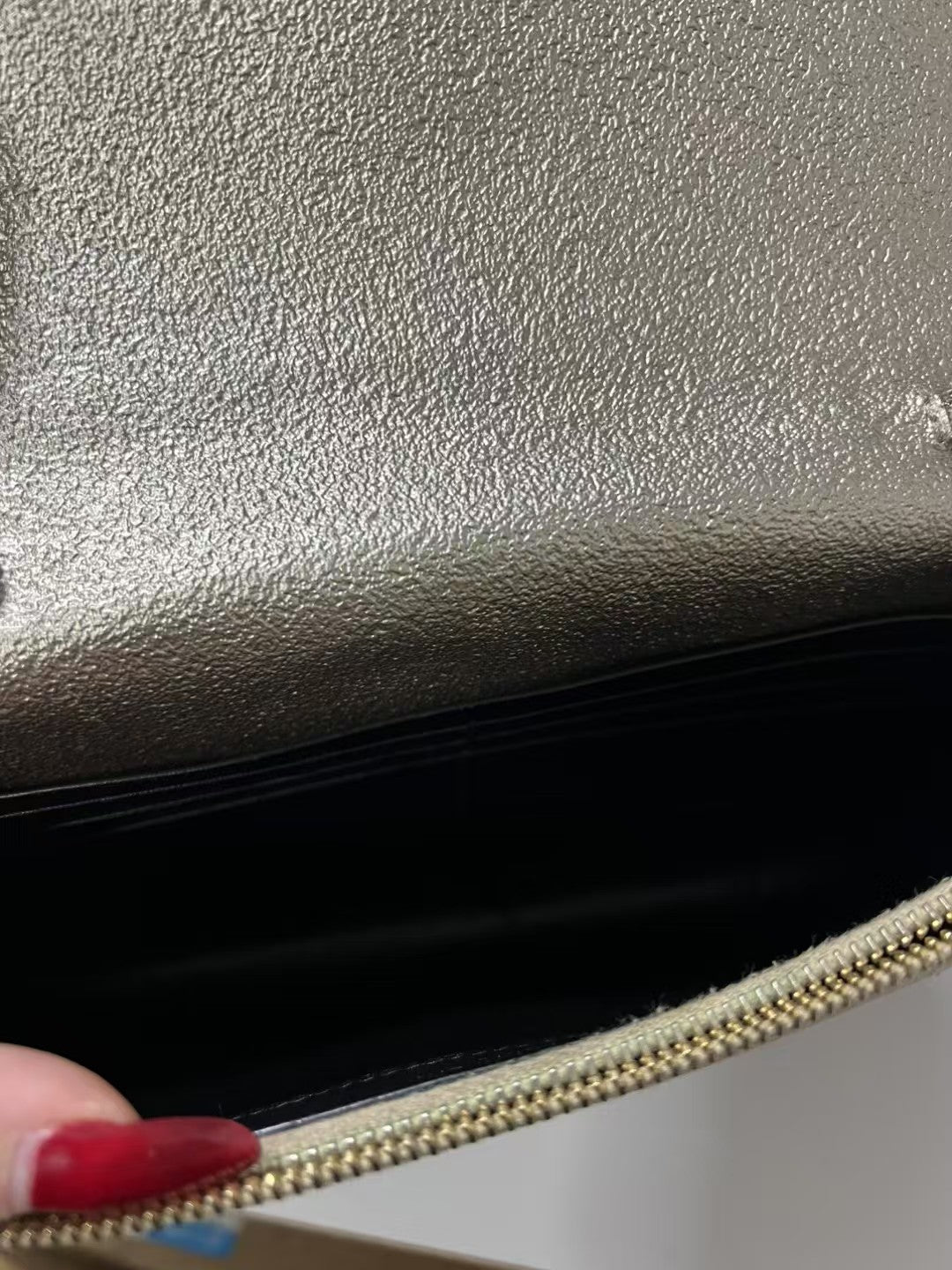 YSL Saint Laurent Kate Medium Gold Metallic Leather Tassel Chain Crossbody Bag