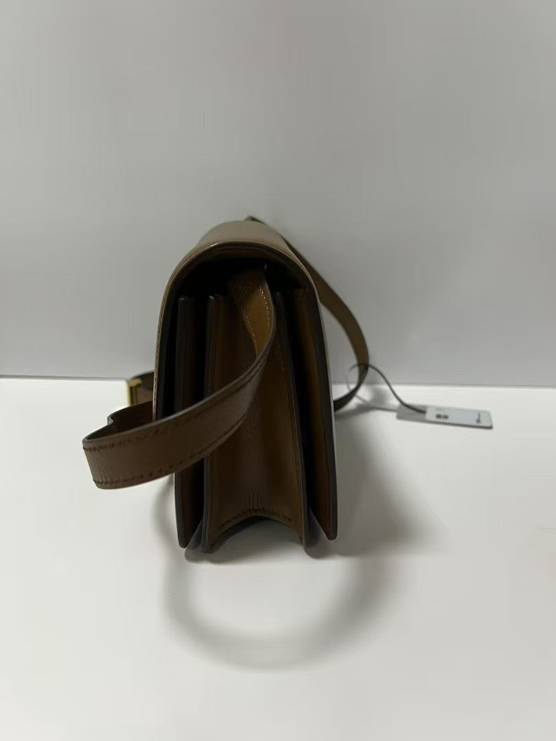 Celine Classic Box Small Bag – Caramel Brown Calfskin Leather