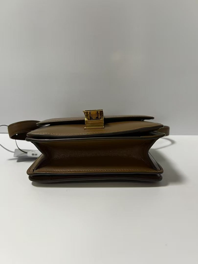 Celine Classic Box Small Bag – Caramel Brown Calfskin Leather