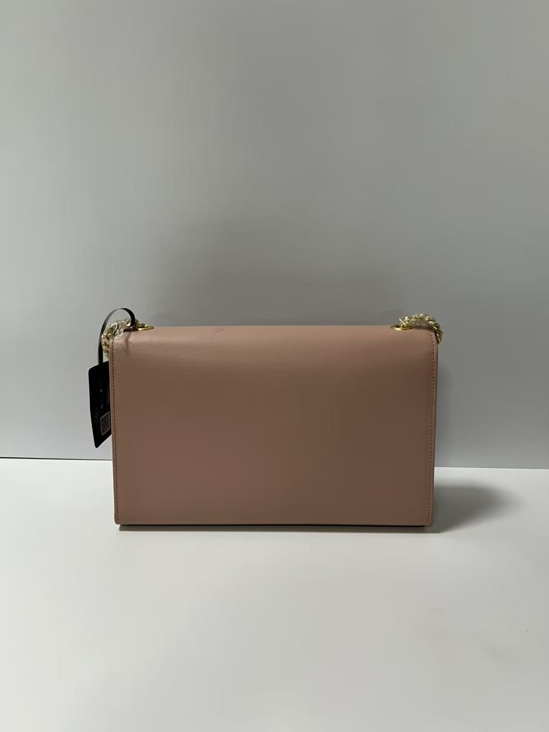 YSL Saint Laurent Kate Blush Pink Smooth Leather Tassel Chain Crossbody Bag