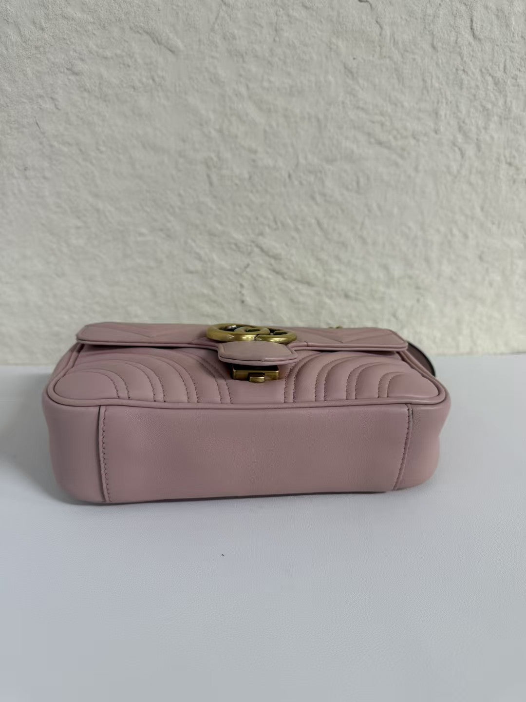 Gucci GG Marmont Mini Pink Matelassé Leather Shoulder Bag