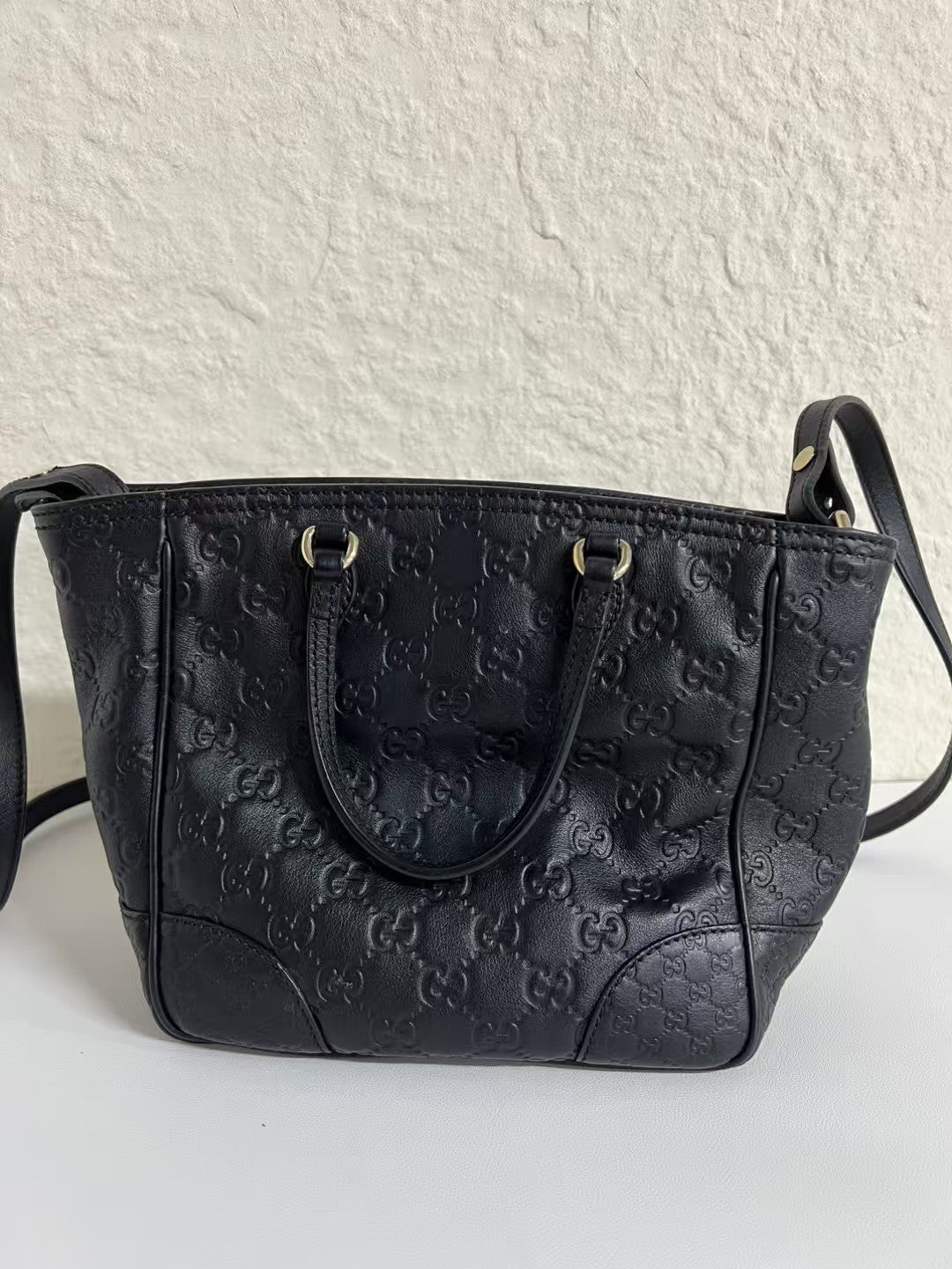 Gucci Mini GG Embossed Leather Convertible Tote Bag