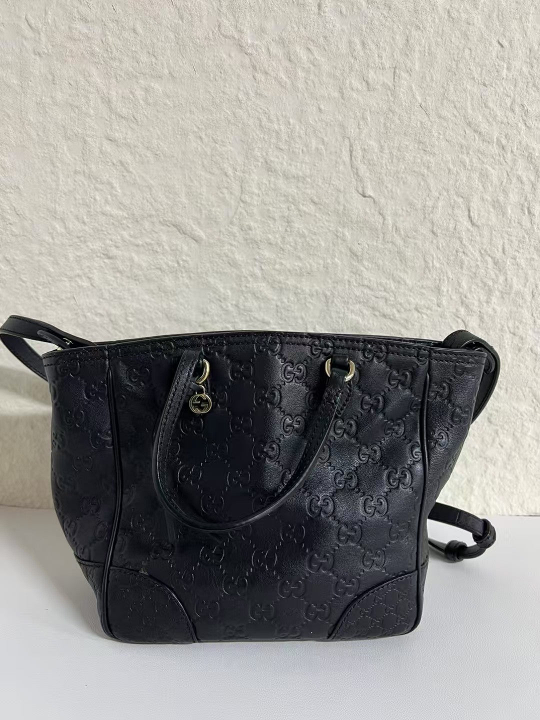 Gucci Mini GG Embossed Leather Convertible Tote Bag