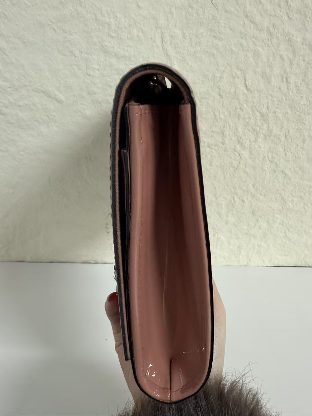 Louis Vuitton Louise Pink Vernis Patent Leather Wallet