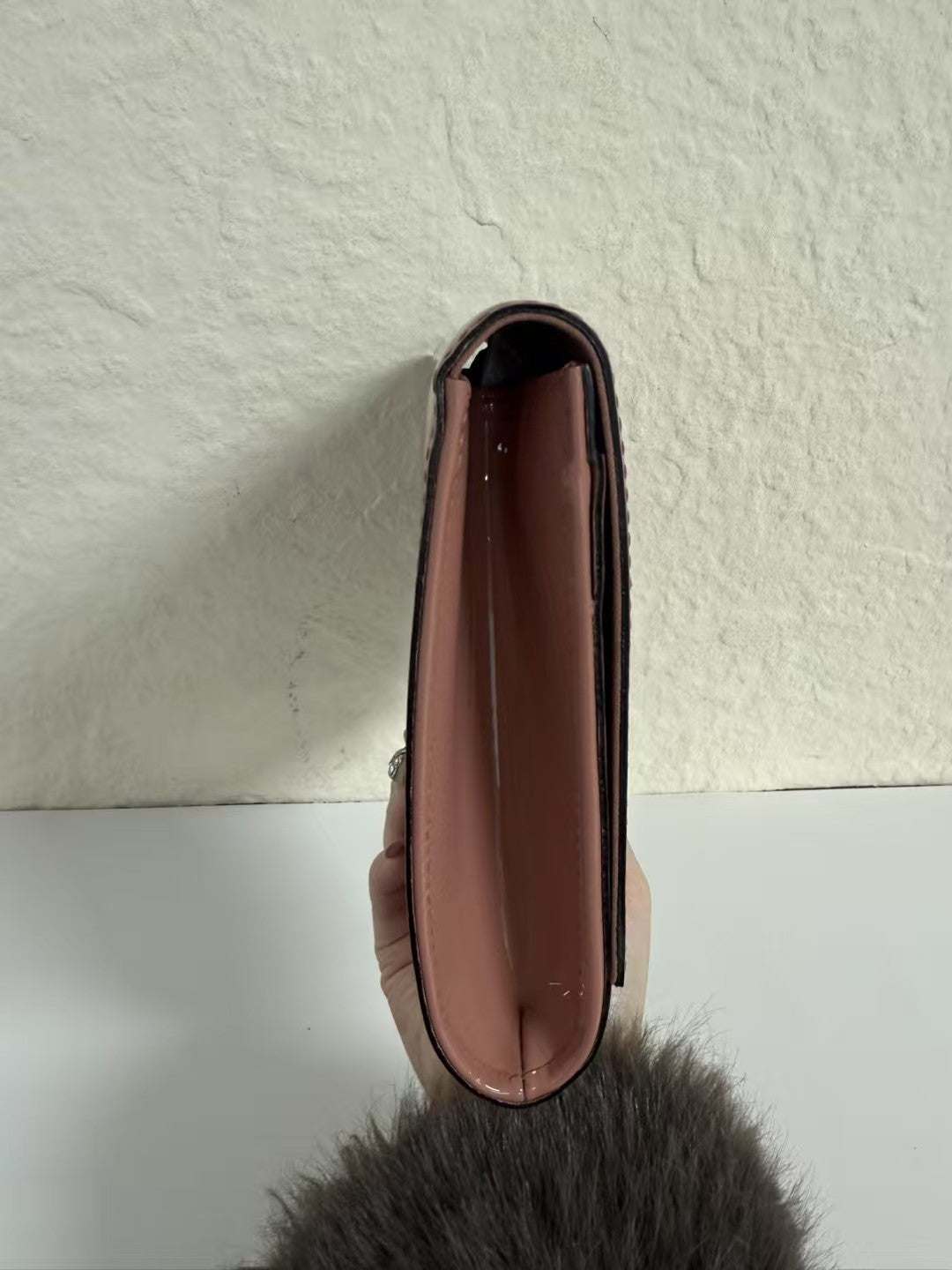 Louis Vuitton Louise Pink Vernis Patent Leather Wallet