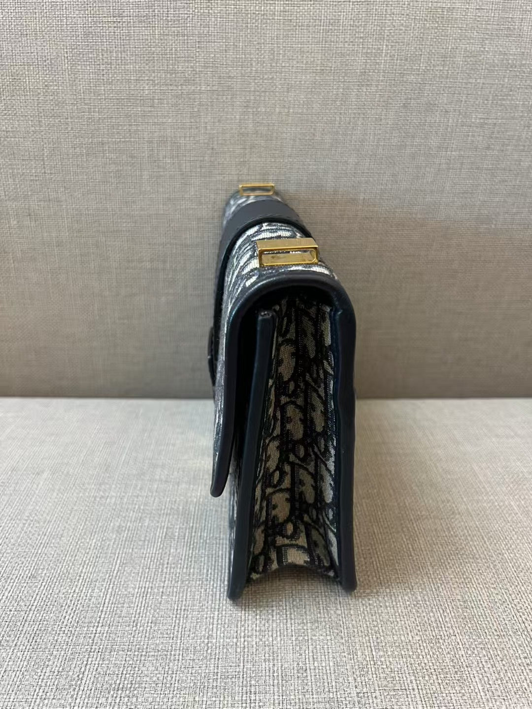 Christian Dior 30 Montaigne Blue Dior Oblique Jacquard Flap Bag