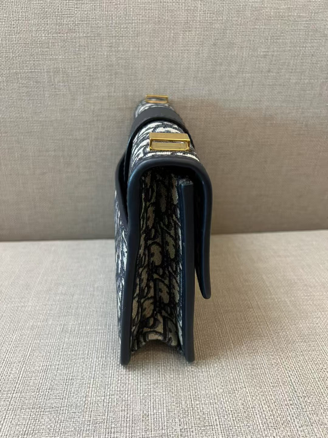 Christian Dior 30 Montaigne Blue Dior Oblique Jacquard Flap Bag