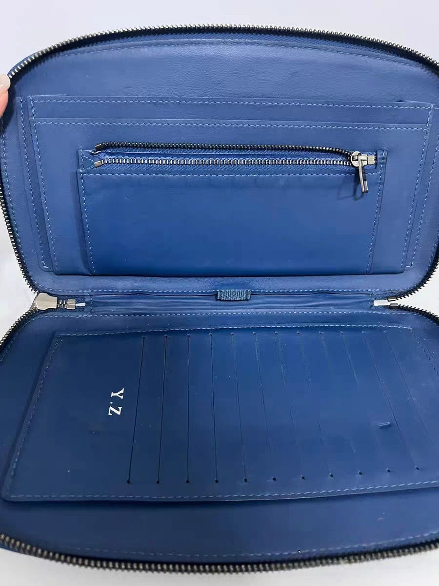 Louis Vuitton Damier Infini Blue Leather Travel Organizer Clutch