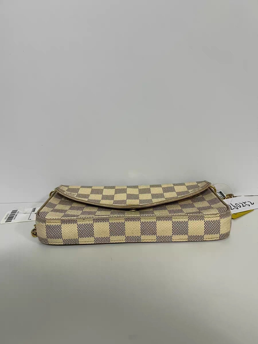 Louis Vuitton Pochette Felicie Damier Azur Canvas Crossbody Bag