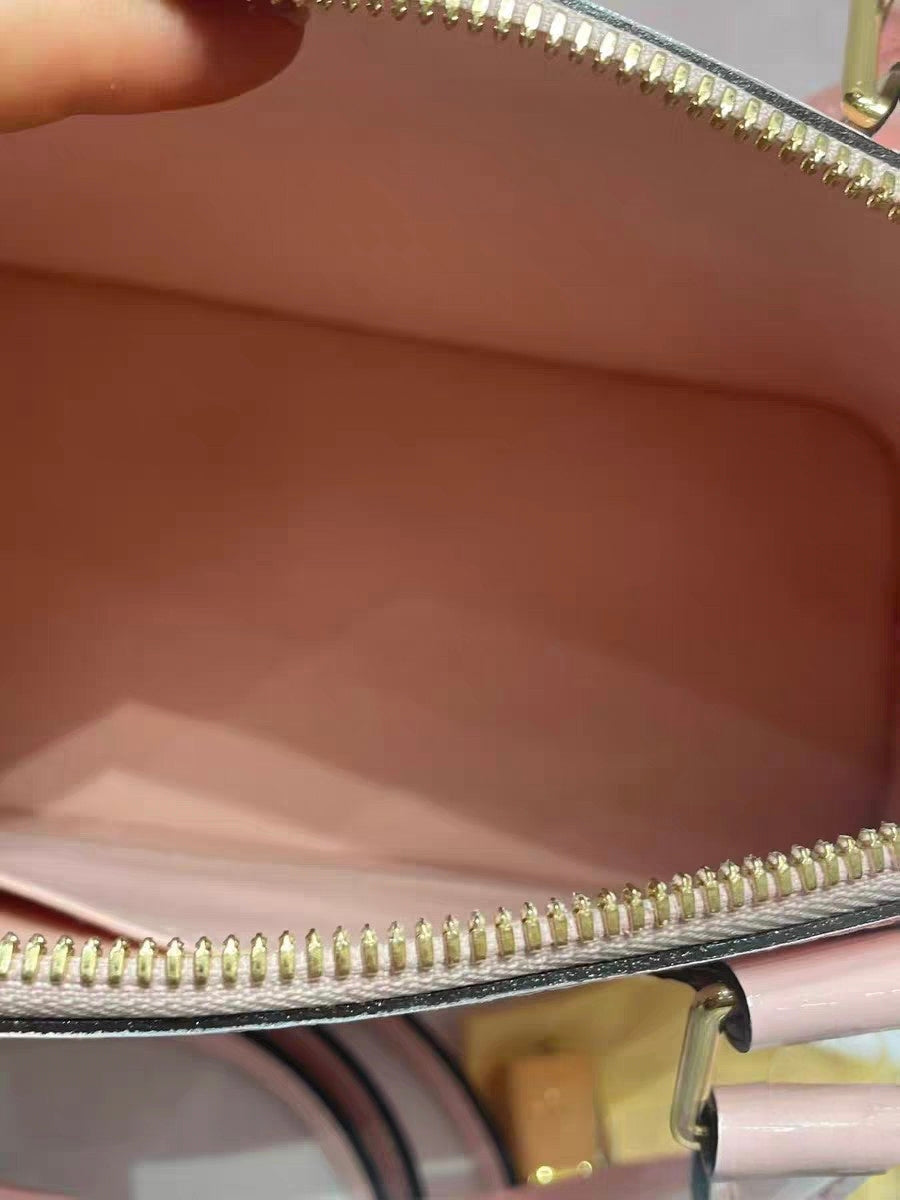 Louis Vuitton Alma BB Pink Vernis Monogram Handbag