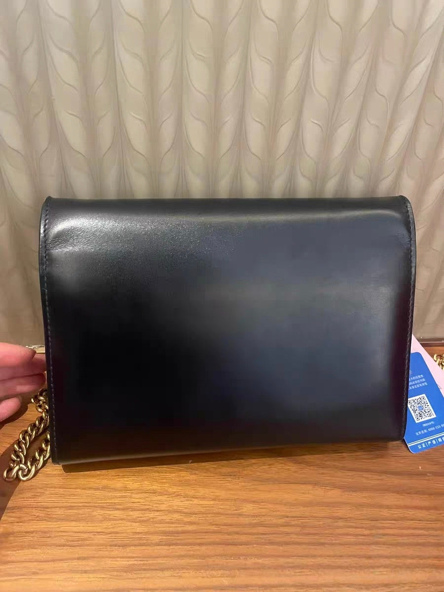 Gucci GG Marmont Black Leather Shoulder Bag / Clutch