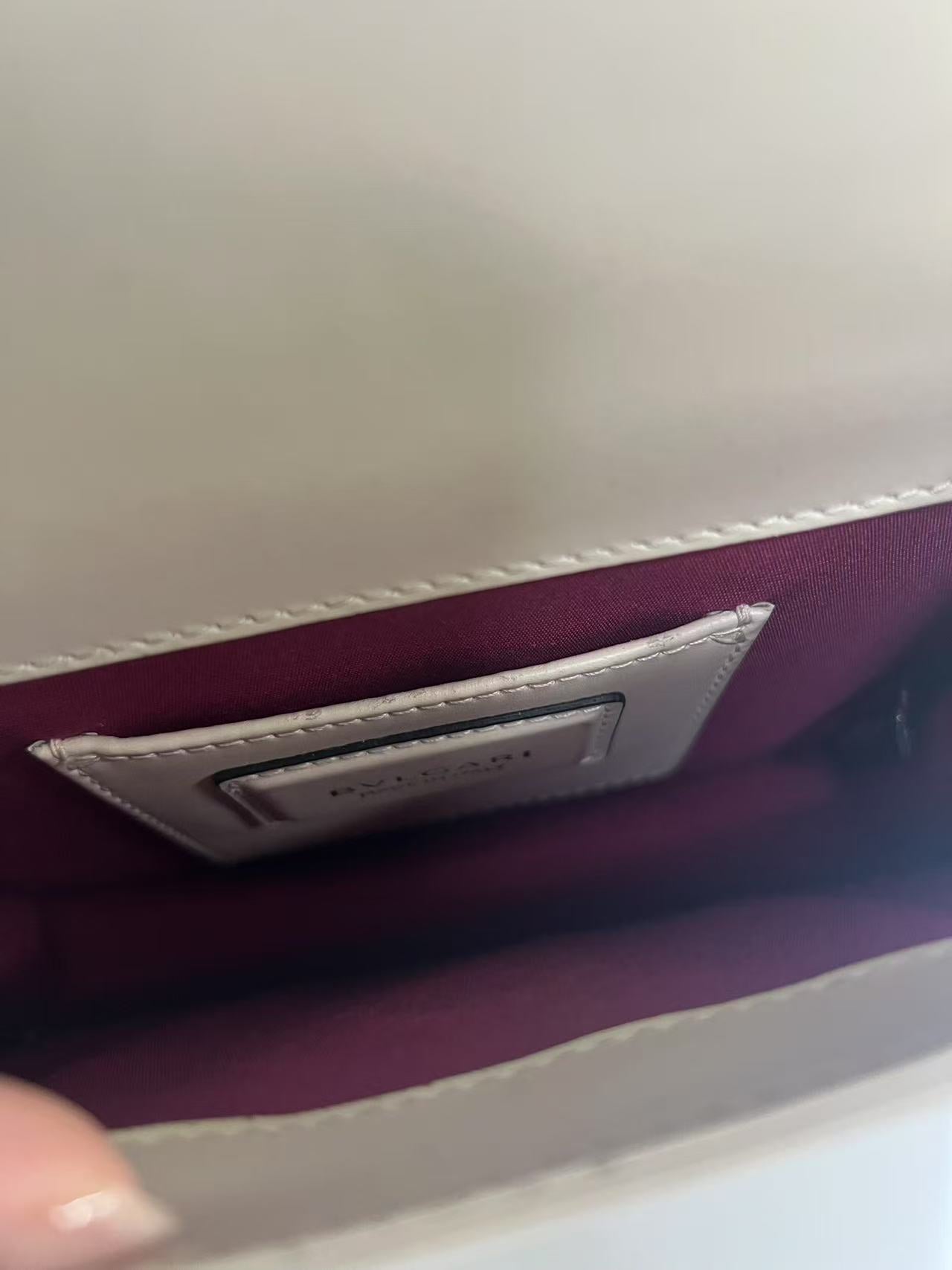 Bvlgari Serpenti Forever Ivory Leather Shoulder Bag