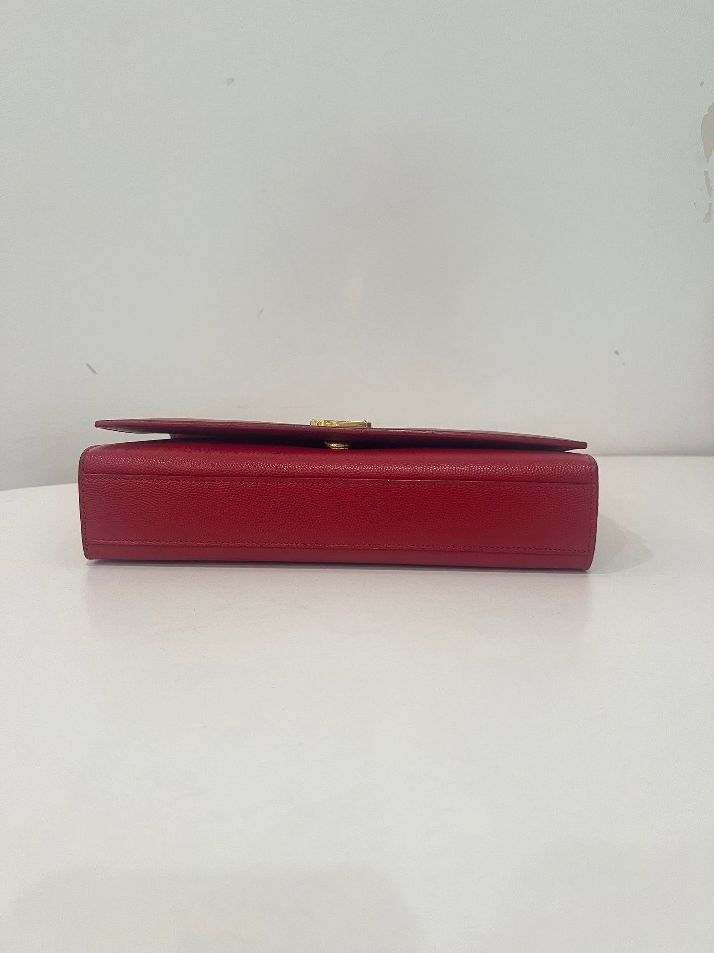 Saint Laurent Kate Medium Red Grain de Poudre Leather Chain Bag