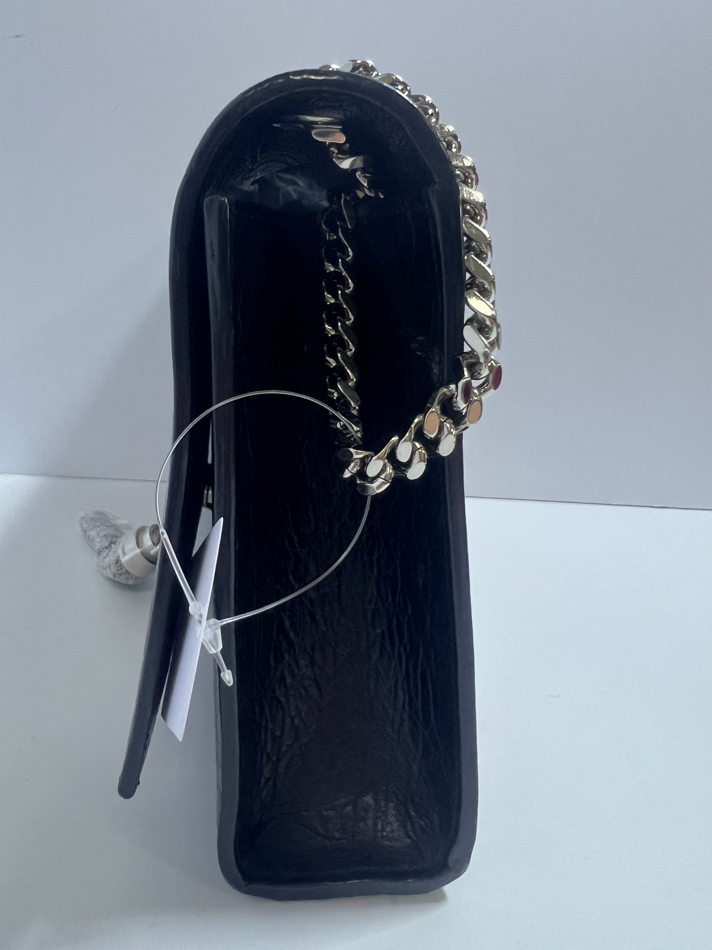 Saint Laurent Kate Medium Black Crocodile-Embossed Leather Chain Bag