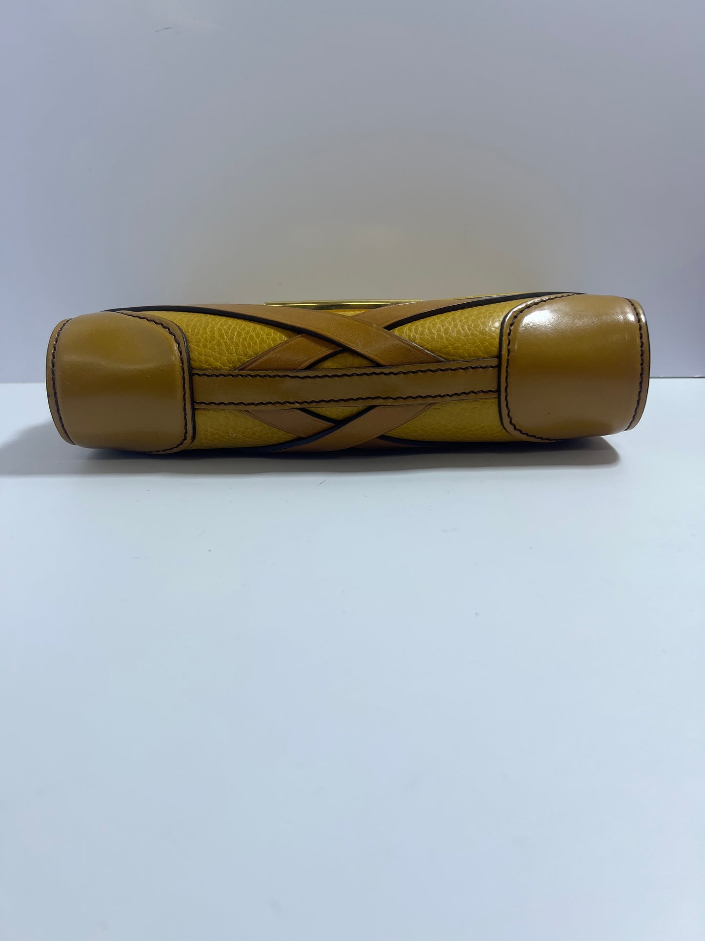 Burberry Mustard Yellow Leather Crossbody Bag