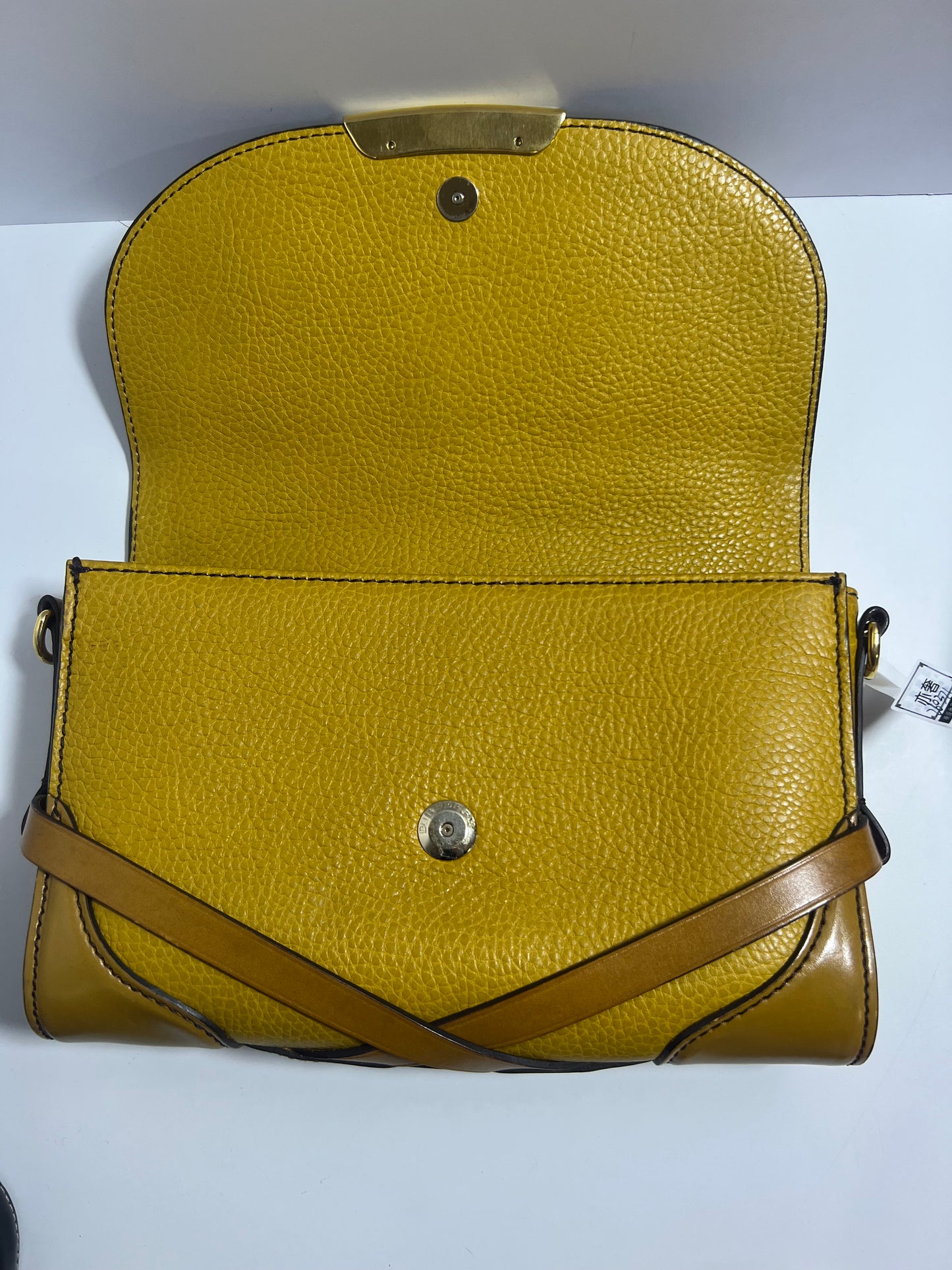 Burberry Mustard Yellow Leather Crossbody Bag