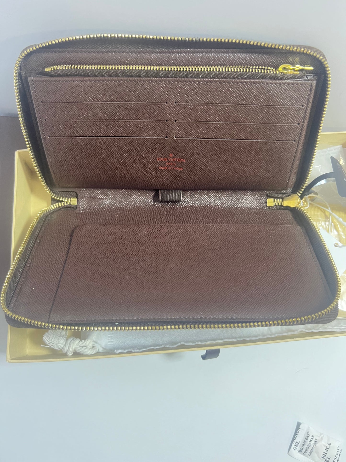Louis Vuitton Zippy Organizer Damier Ebene Canvas Wallet