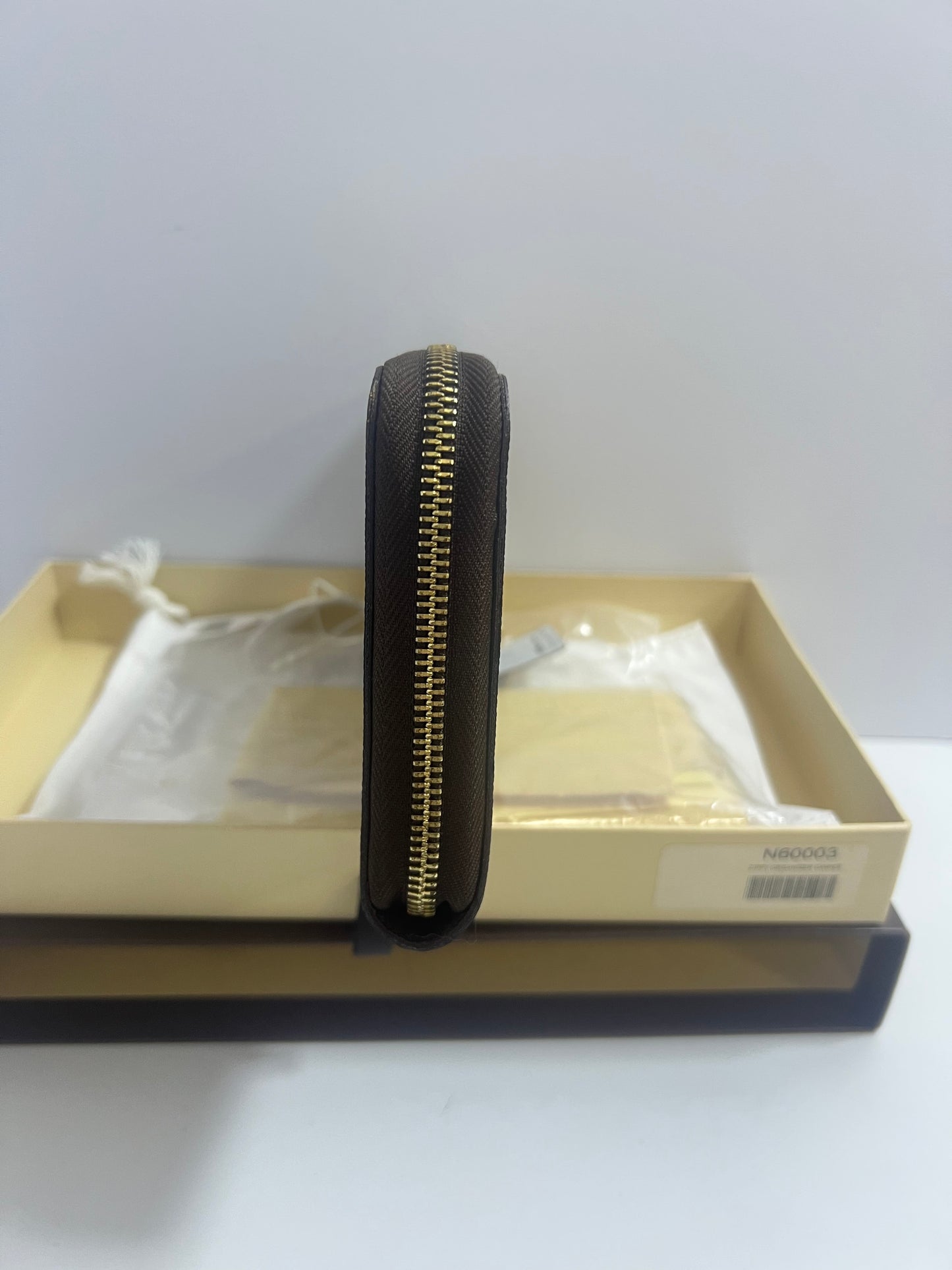 Louis Vuitton Zippy Organizer Damier Ebene Canvas Wallet