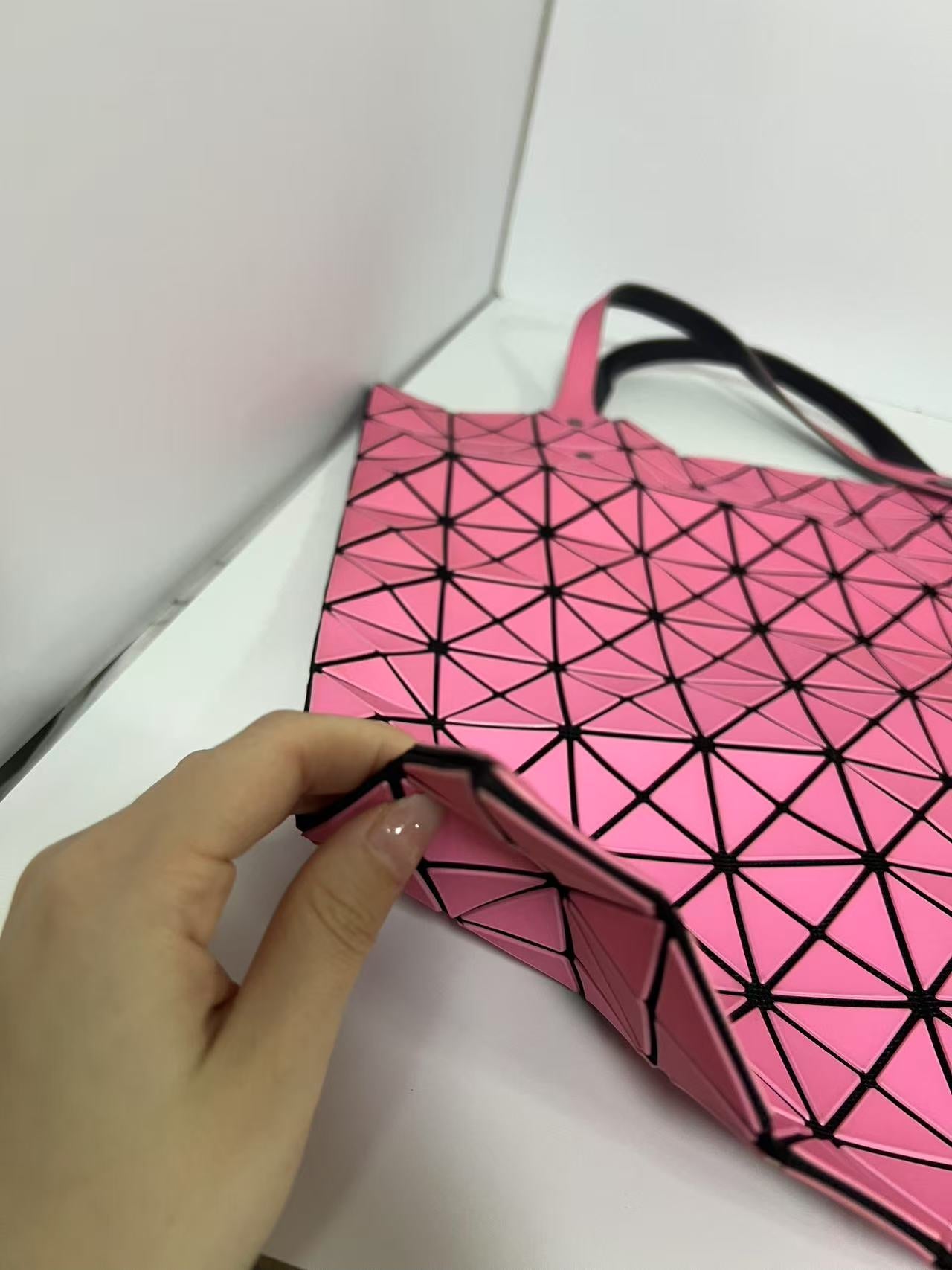 Bao Bao Issey Miyake Pink Prism Matte Tote Bag