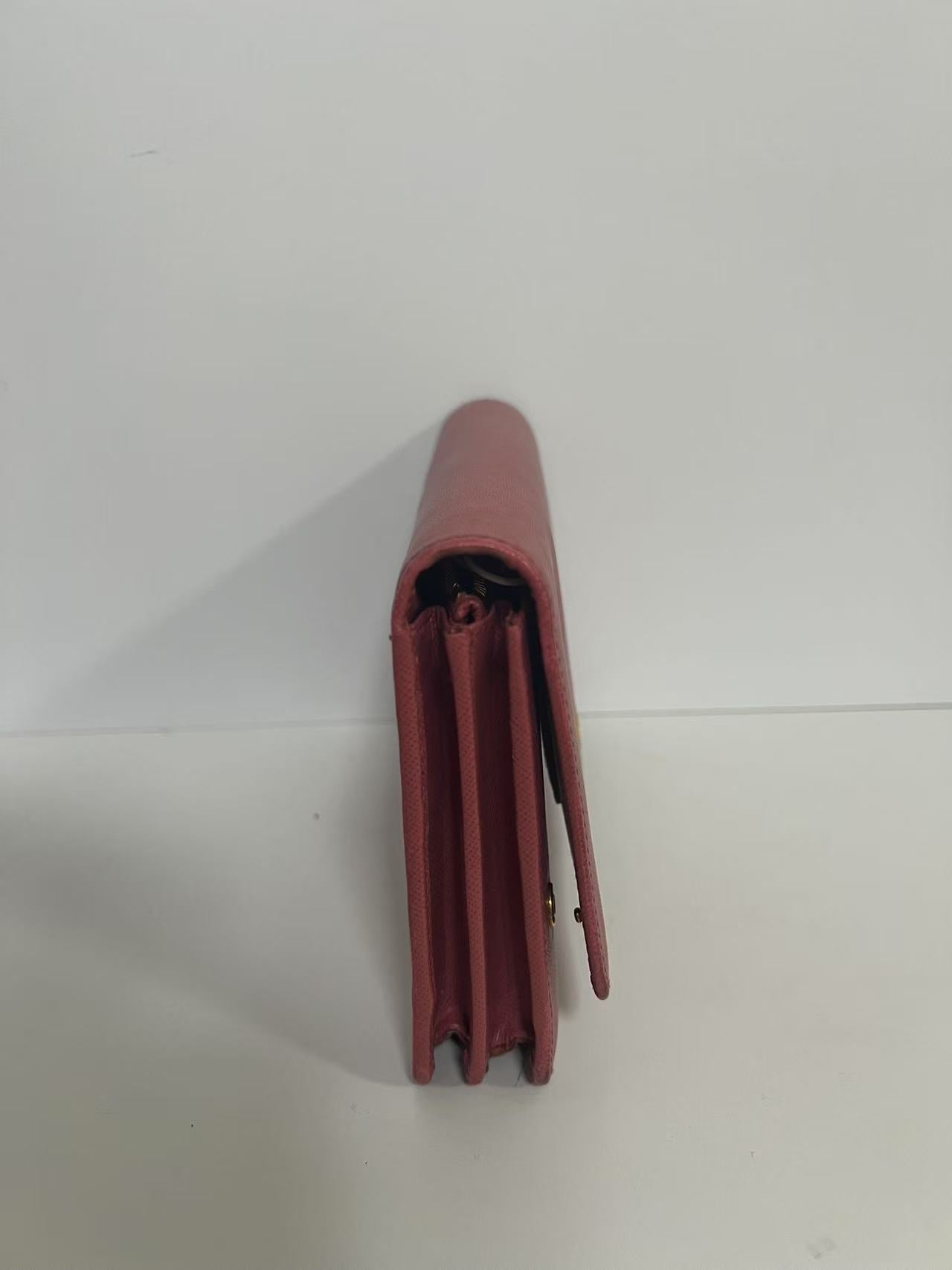 Prada Red Saffiano Leather Wallet on Chain (WOC)