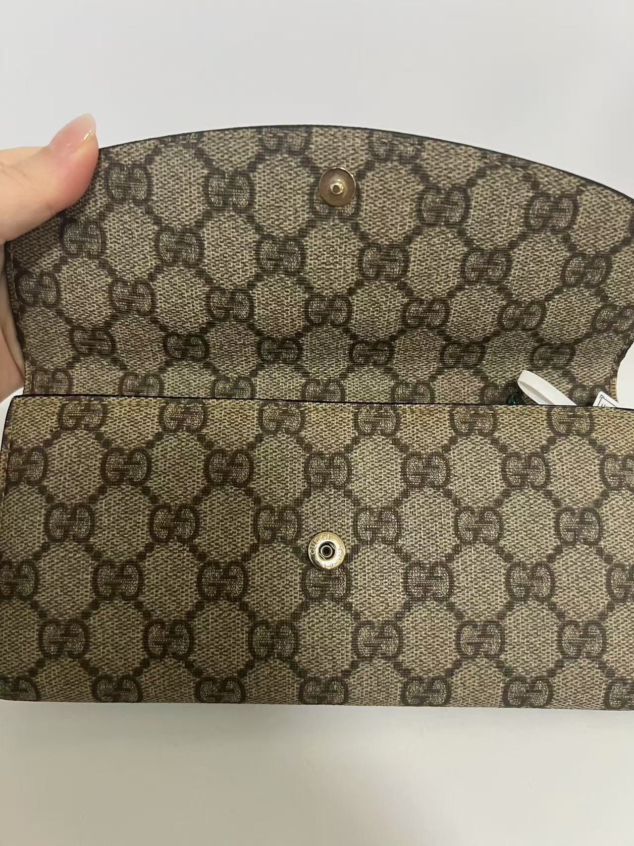 Gucci Beige GG Coated Canvas Interlocking G Continental Wallet