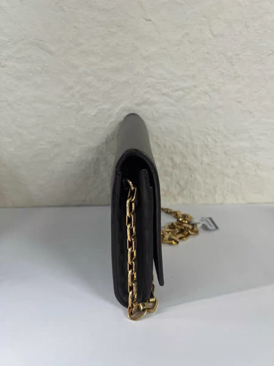 Louis Vuitton Louise GM Grey Leather Chain Bag