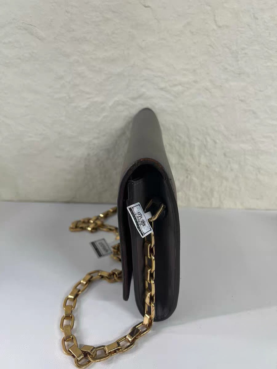Louis Vuitton Louise GM Grey Leather Chain Bag