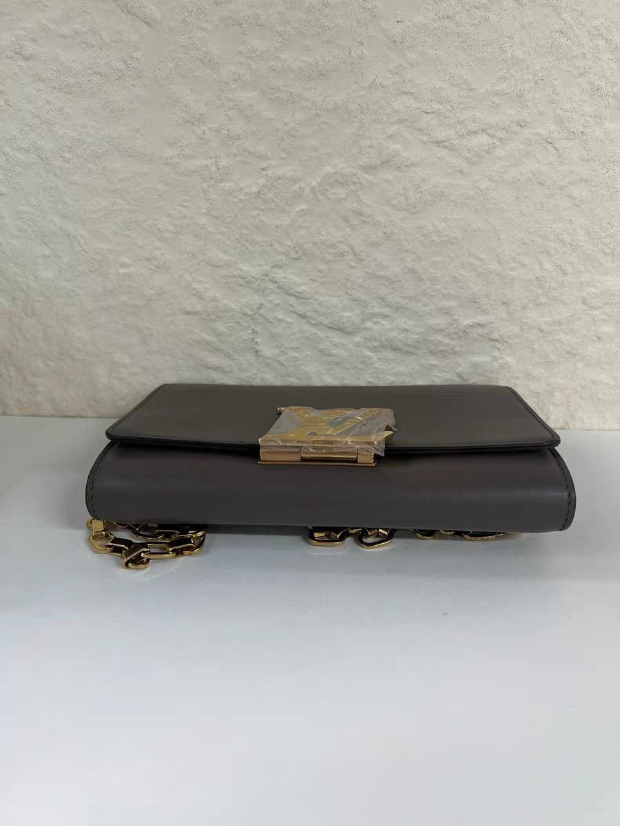 Louis Vuitton Louise GM Grey Leather Chain Bag