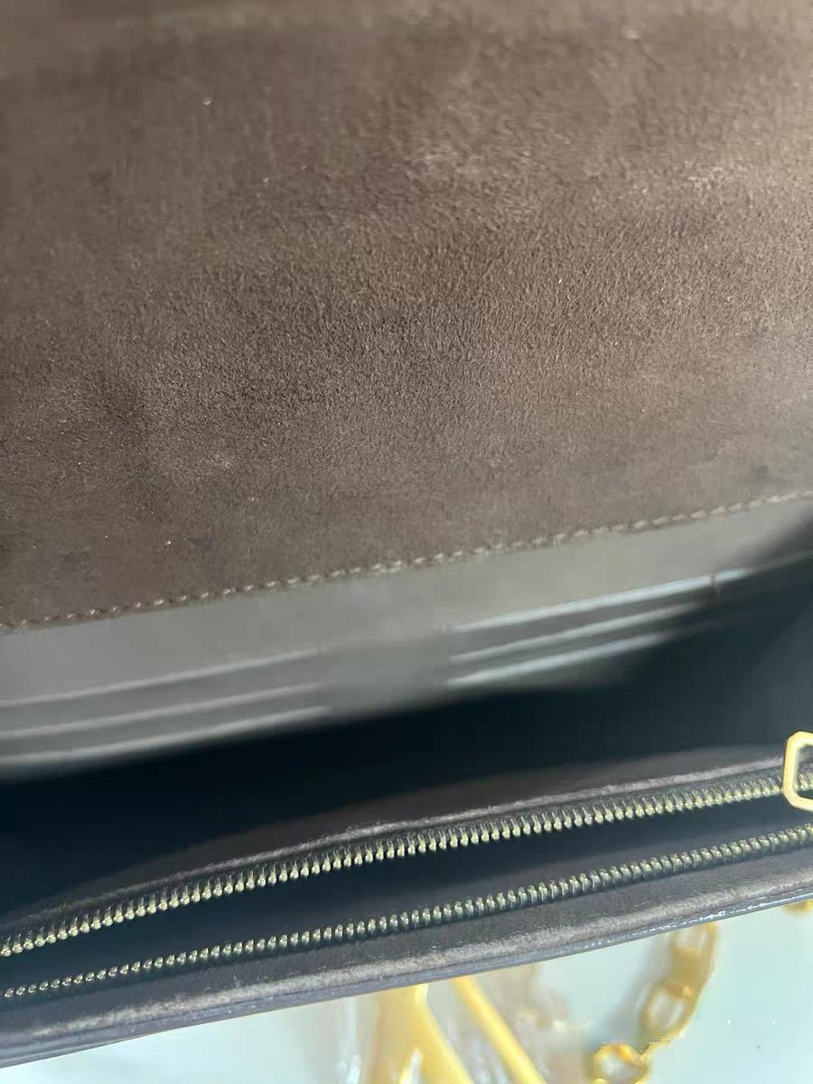 Louis Vuitton Louise GM Grey Leather Chain Bag