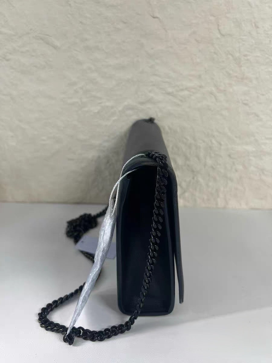 Saint Laurent Kate Medium Dark Green Grain de Poudre Leather Chain Bag