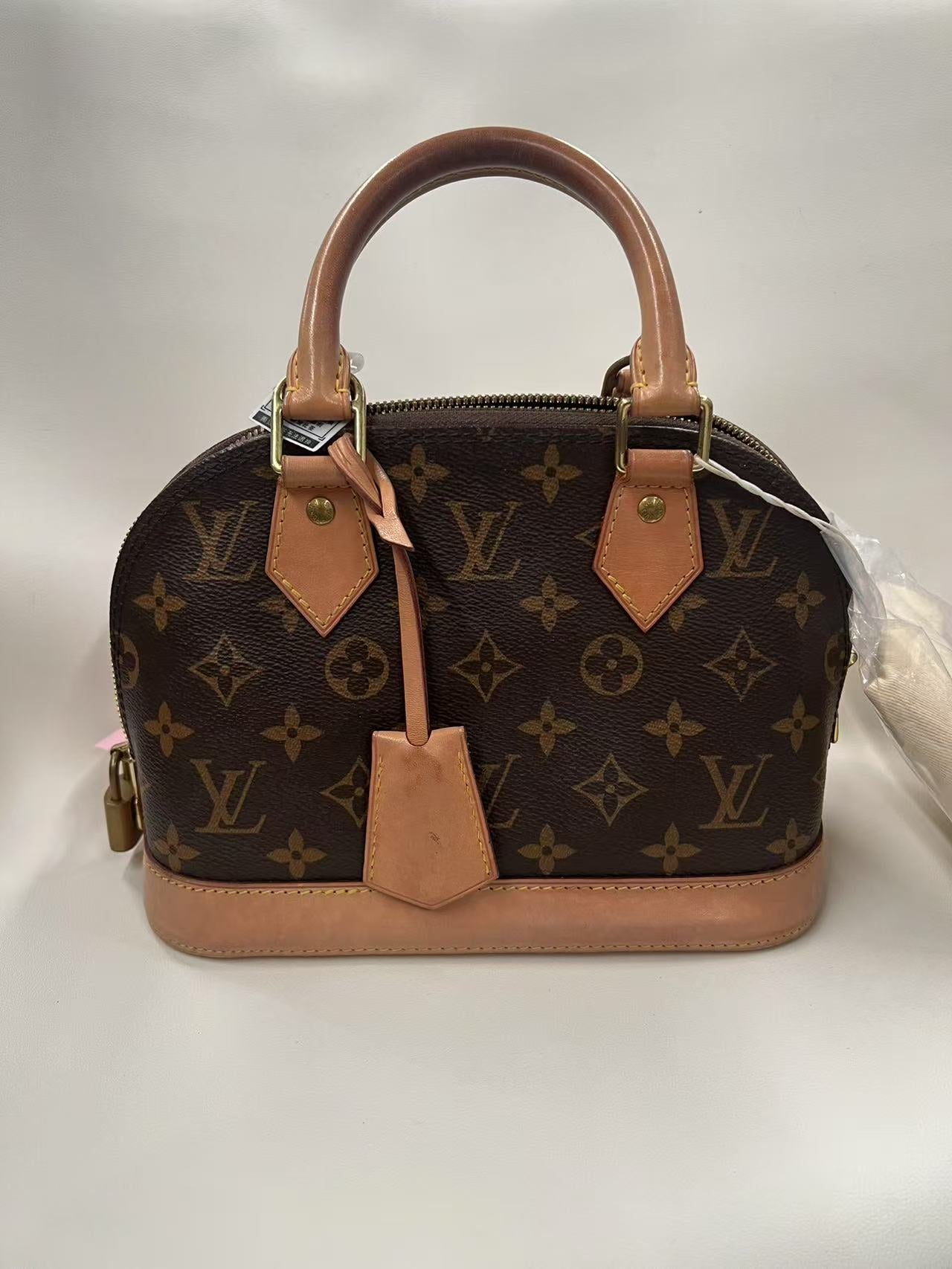 Louis Vuitton Alma BB Monogram Canvas Satchel Bag