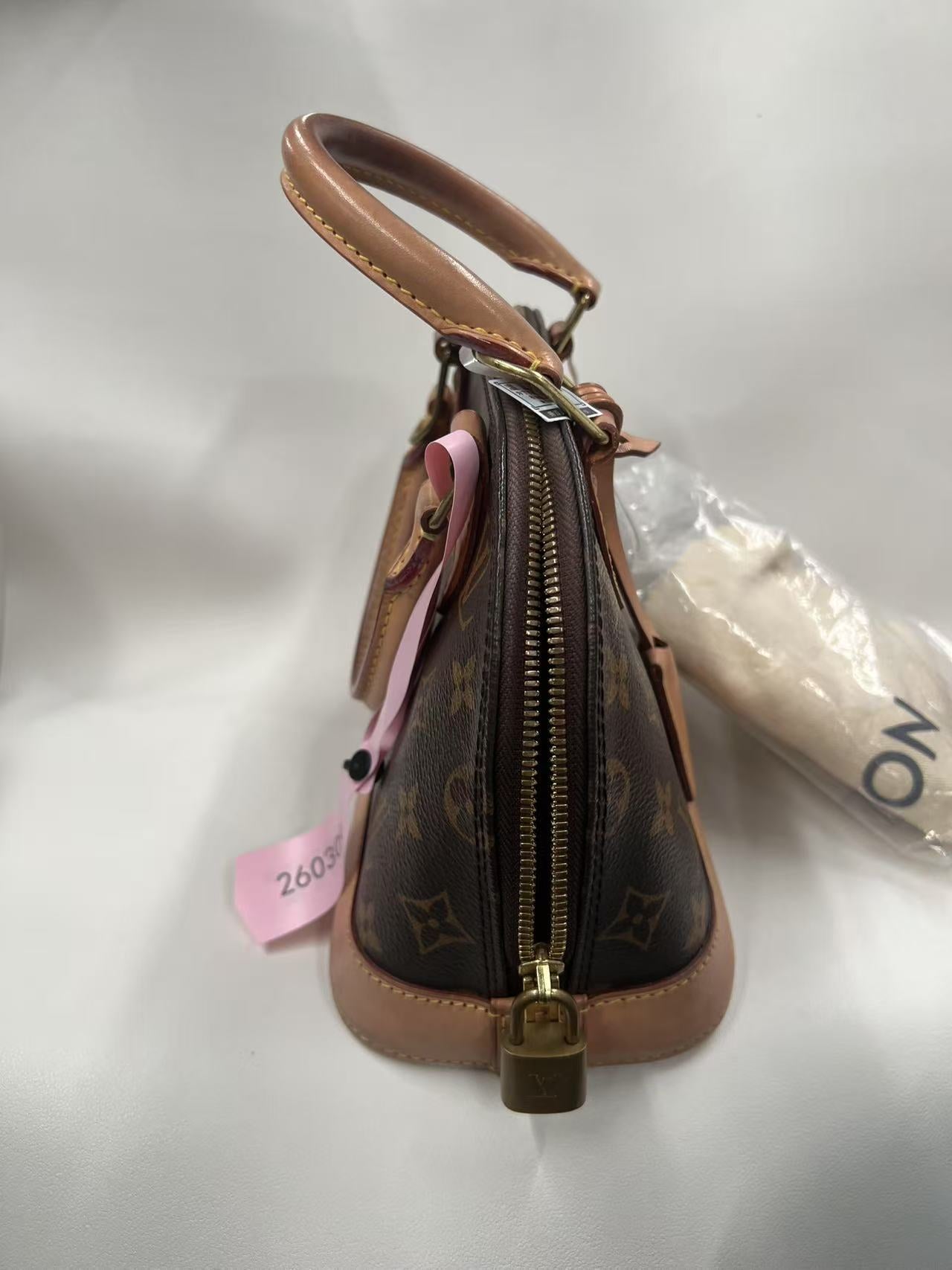 Louis Vuitton Alma BB Monogram Canvas Satchel Bag