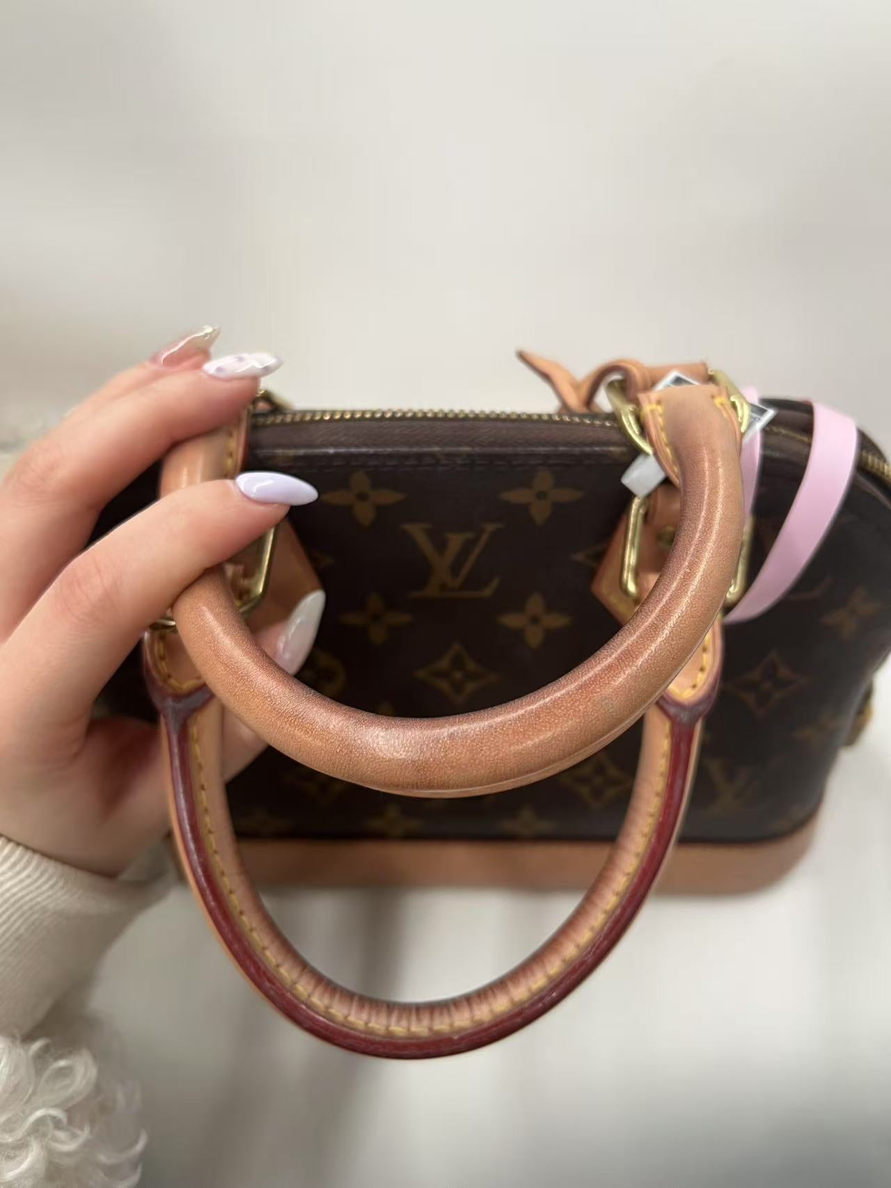 Louis Vuitton Alma BB Monogram Canvas Satchel Bag