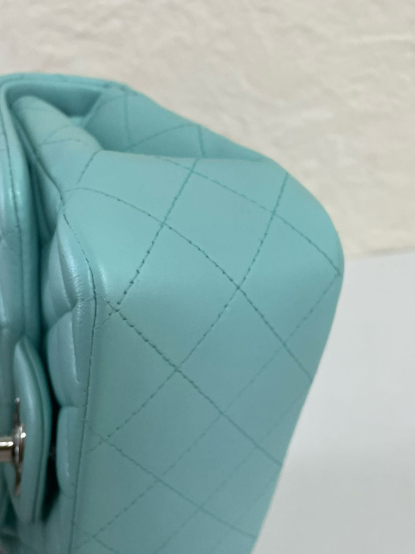 Chanel Classic Flap Mini Turquoise Lambskin Bag