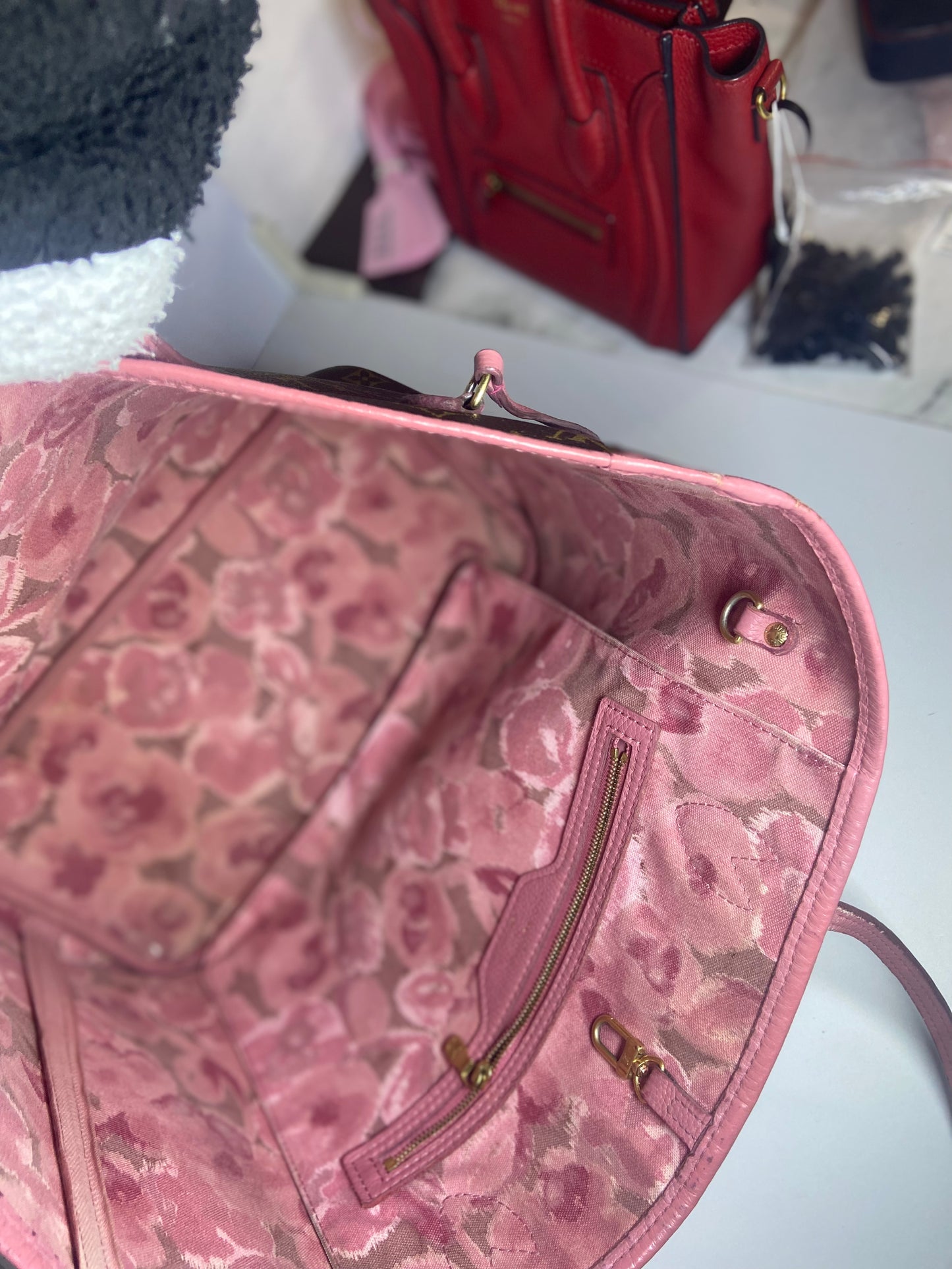 Louis Vuitton Neverfull MM Monogram Canvas I Love Paris Tote Bag