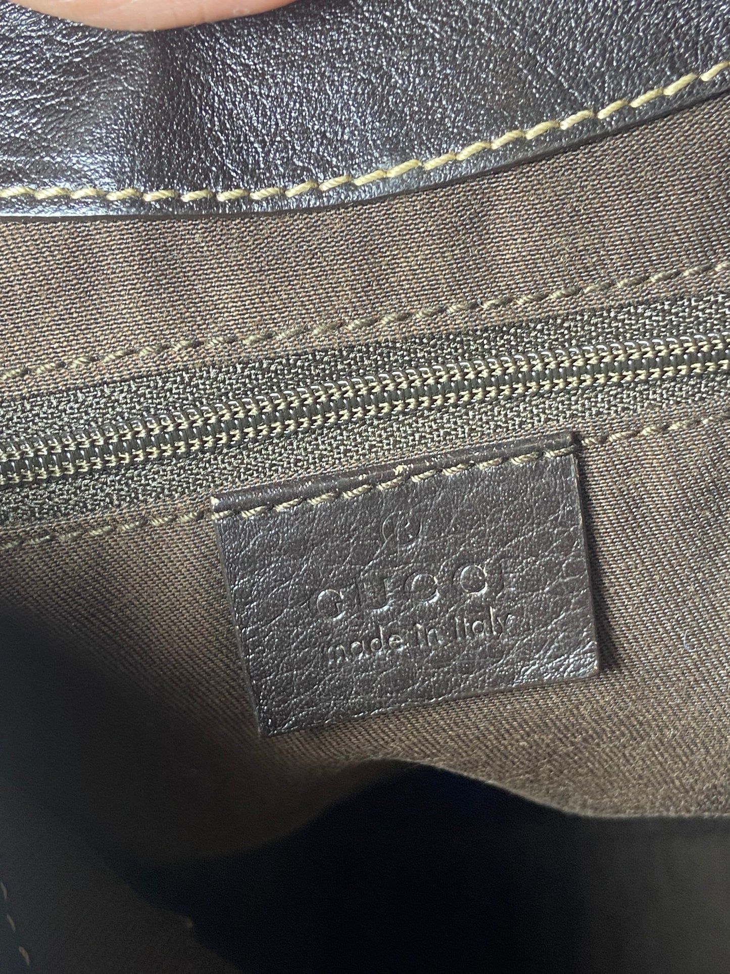 Gucci GG Monogram Canvas Web Stripe Hobo Bag