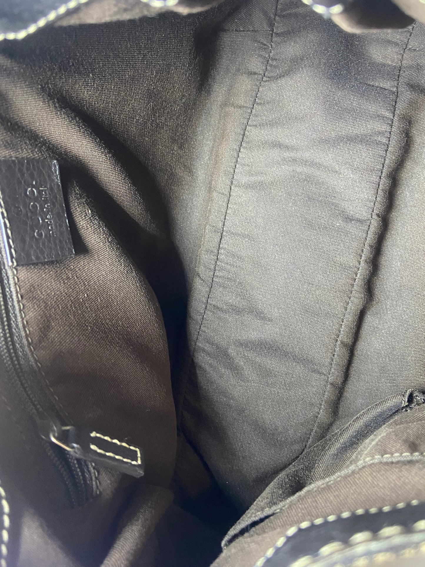 Gucci GG Monogram Canvas Web Stripe Hobo Bag