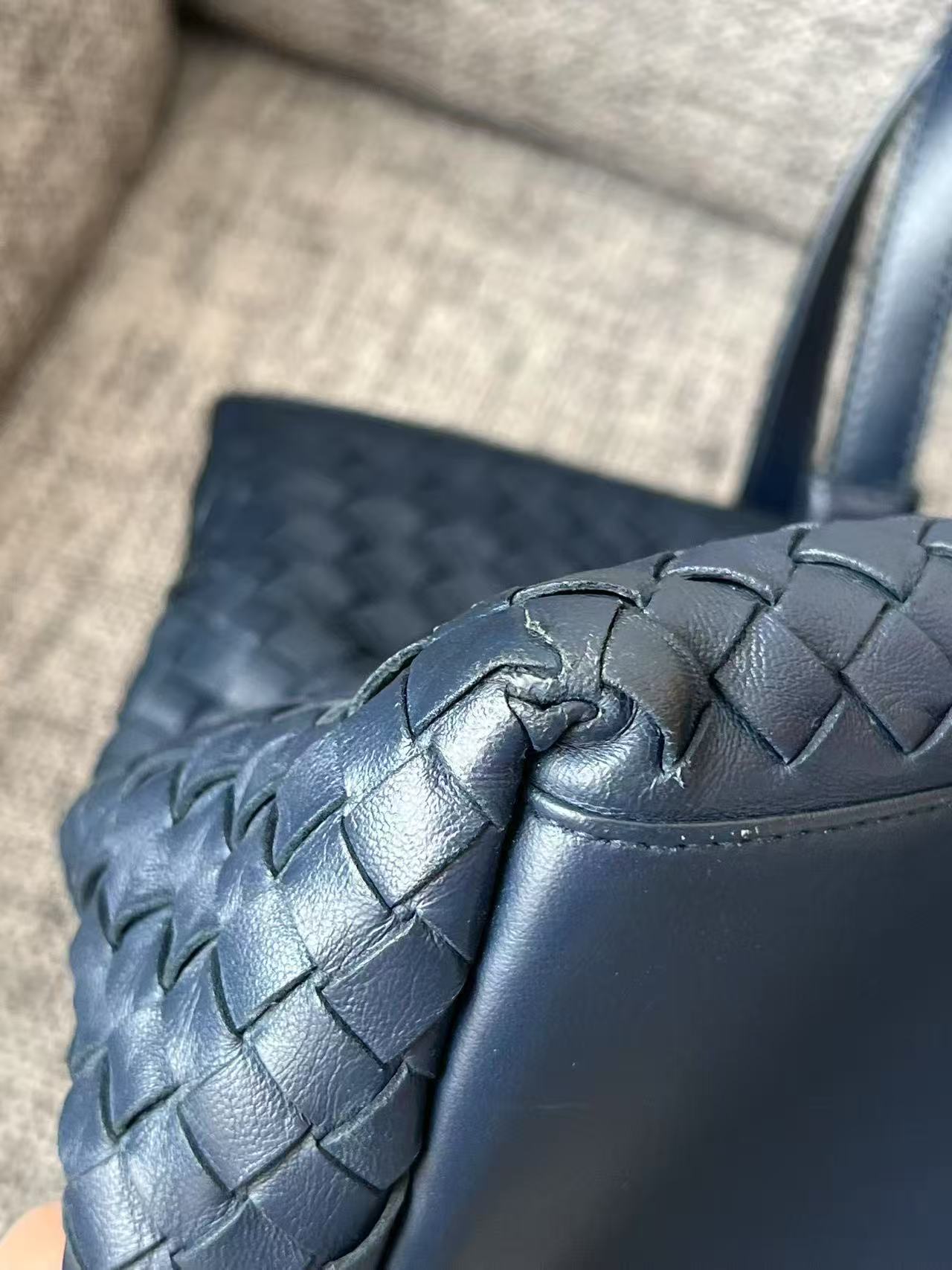 Bottega Veneta Large Intreccio Woven Leather Tote Bag