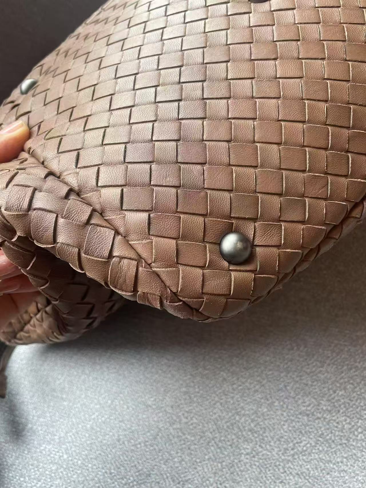 Bottega Veneta Medium Intreccio Woven Leather Tote Bag