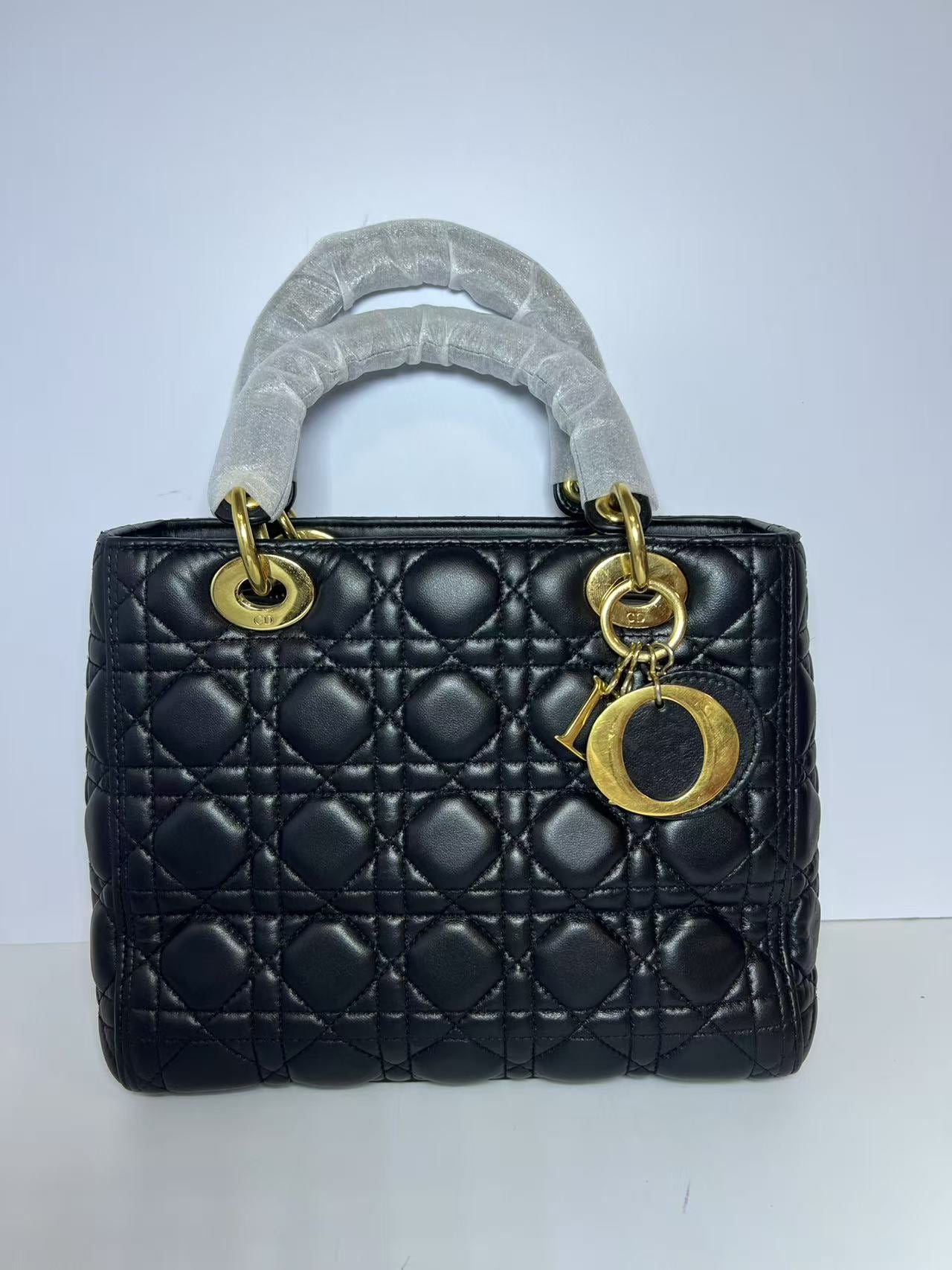 Dior Lady Dior Medium Ombré Micro-Cannage Leather Handbag