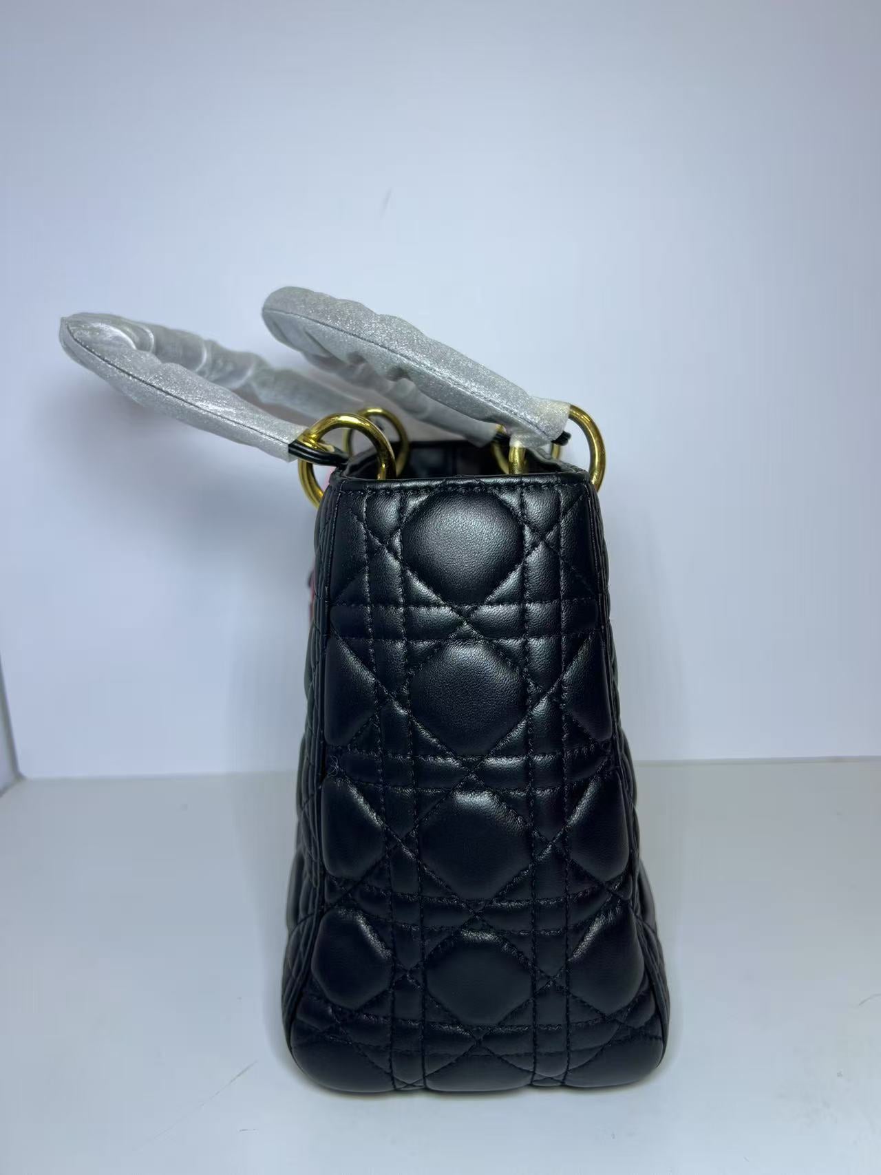 Dior Lady Dior Medium Ombré Micro-Cannage Leather Handbag